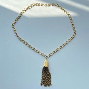 Retro Goldtone Tassel Chain 1970s